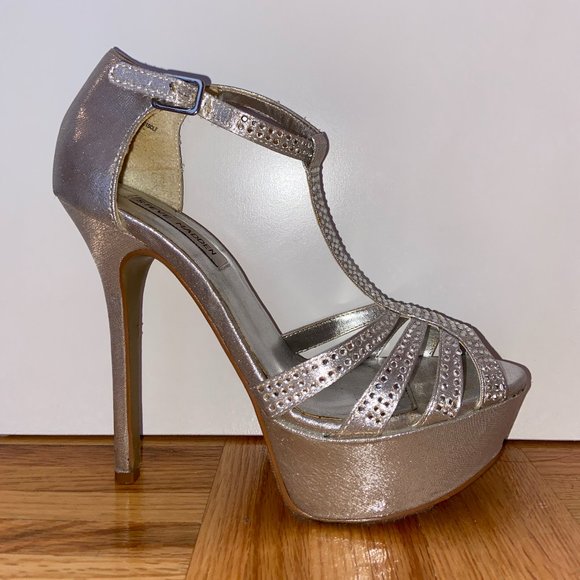 Steve Madden 5-Inch Heels || Silver Jewelled - Picture 5 of 7
